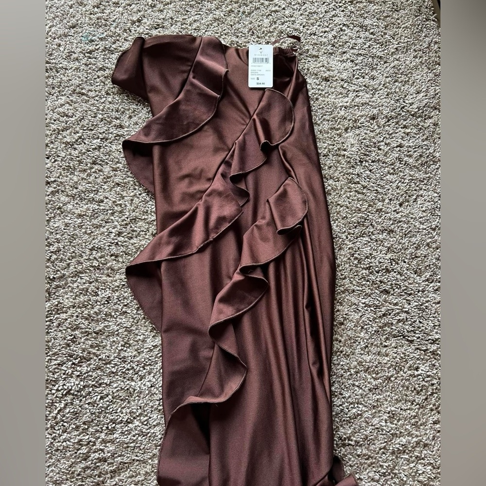 Brown strapless dress NWT